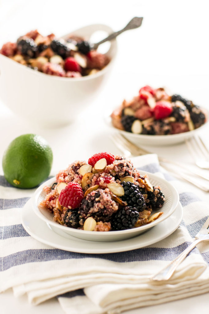 quinoa with fresh berries and almonds recipe