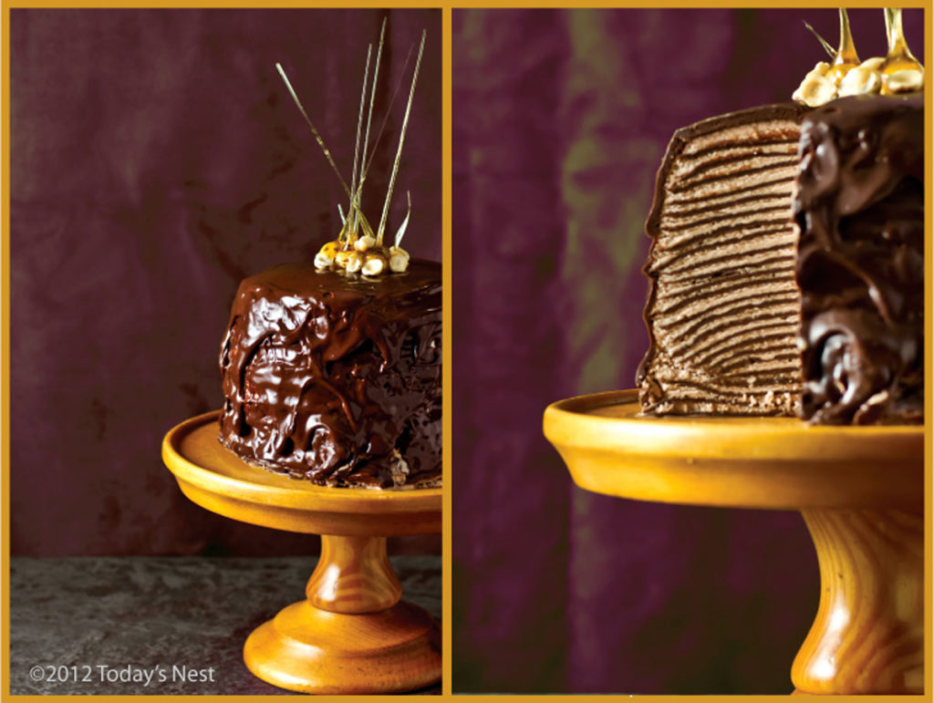 hazelnut chocolate crepe cake recipe