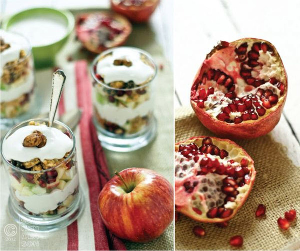 fall fruit parfait with cashew cream recipe