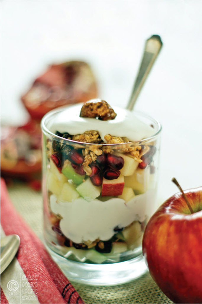 fall fruit parfait with cashew cream recipe