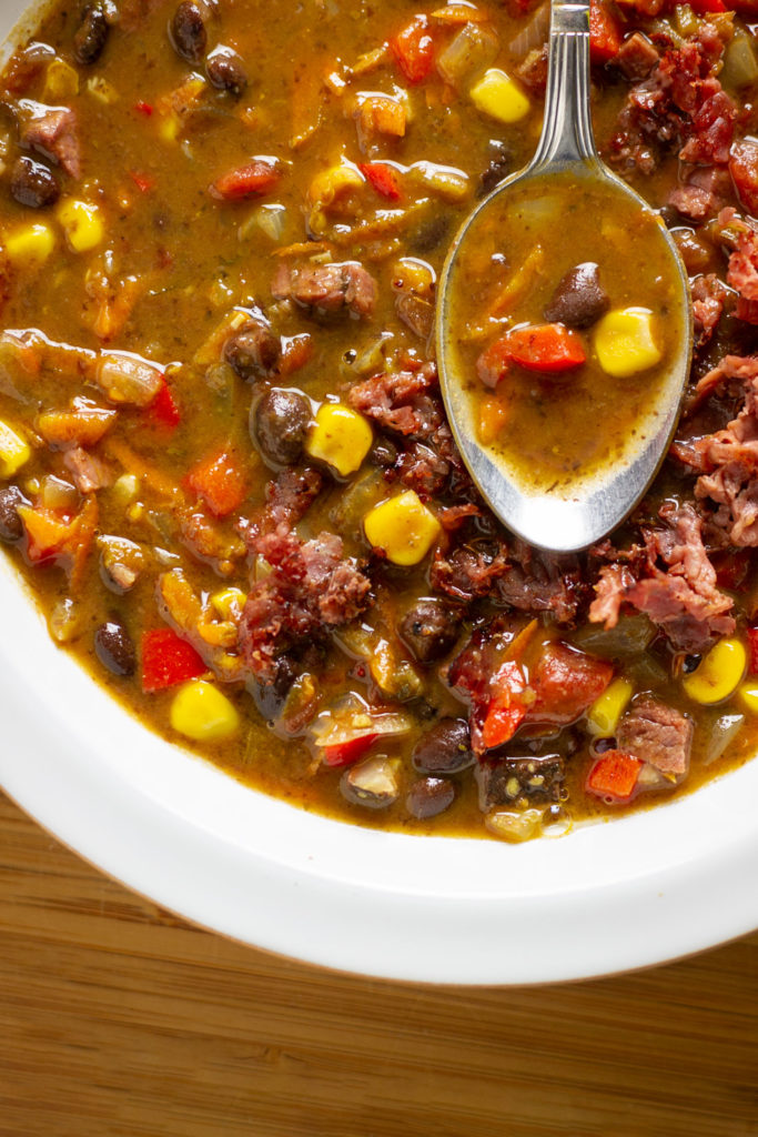 black bean and pastrami soup recipe