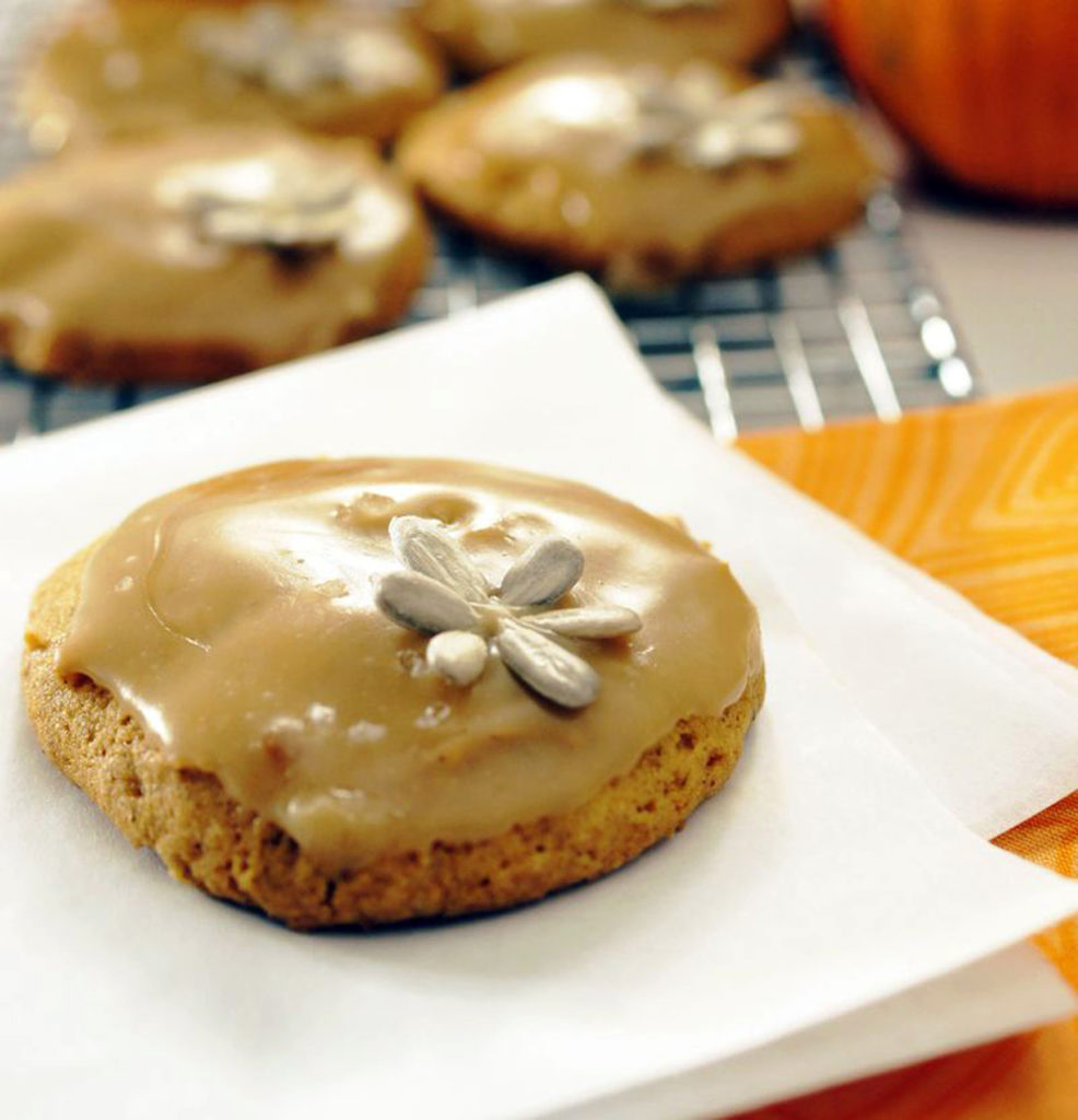 pumpkin cookie with salted caramel glaze recipe