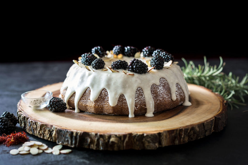 saffron bundt cake with cardamom glaze recipe