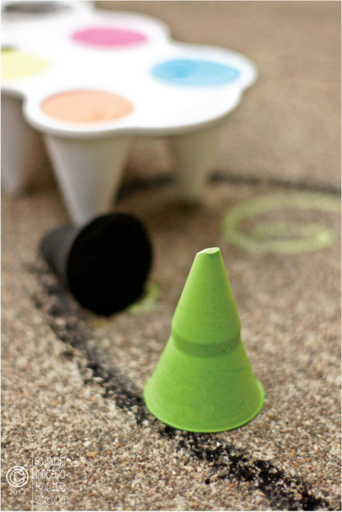 DIY sidewalk chalk