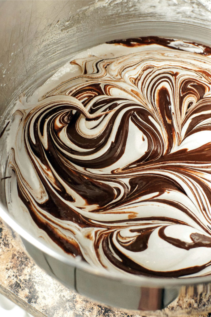 chocolate swirl meringues